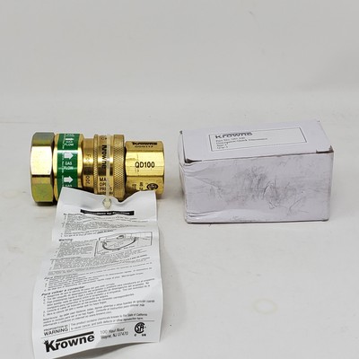 Krowne 1 Quick Disconnect For Gas Hoses QD100 - Free Shipping + Geniune OEM