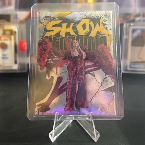 2025 Topps Finest WWE Showstoppers Die-Cut Charlotte Flair 05/75