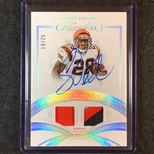 2025 Flawless Football COREY DILLON Game Used Memorabilia Patch Auto 10/25