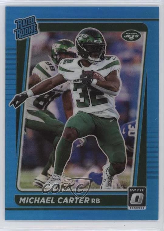 2021 Panini Donruss Optic Rated Rookie Aqua Prizm /299 Michael Carter #235 15ej