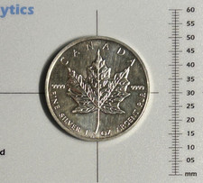 1989 Canada $5 Maple Leaf 1 Ounce .999 Pure Silver Five Dollar Coin Better Date