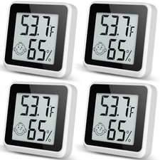 Indoor Humidity Meter Hygrometer 4Pack, Room Thermometer for Accurate Room...