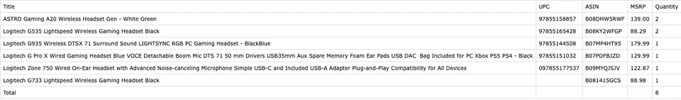 Lot of 8 Logitech Various Headsets READ AS IS - Image 2 of 4