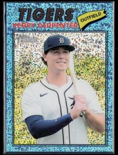 2026 Topps Heritage #343 Kerry Carpenter Chrome Light Blue Sparkle Refractors