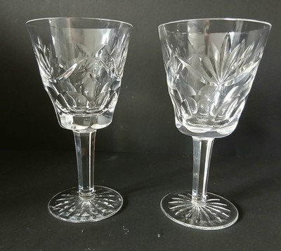 Paar Waterford Kristall ASHLING geschliffen weinrot Weingläser 5 7/8''