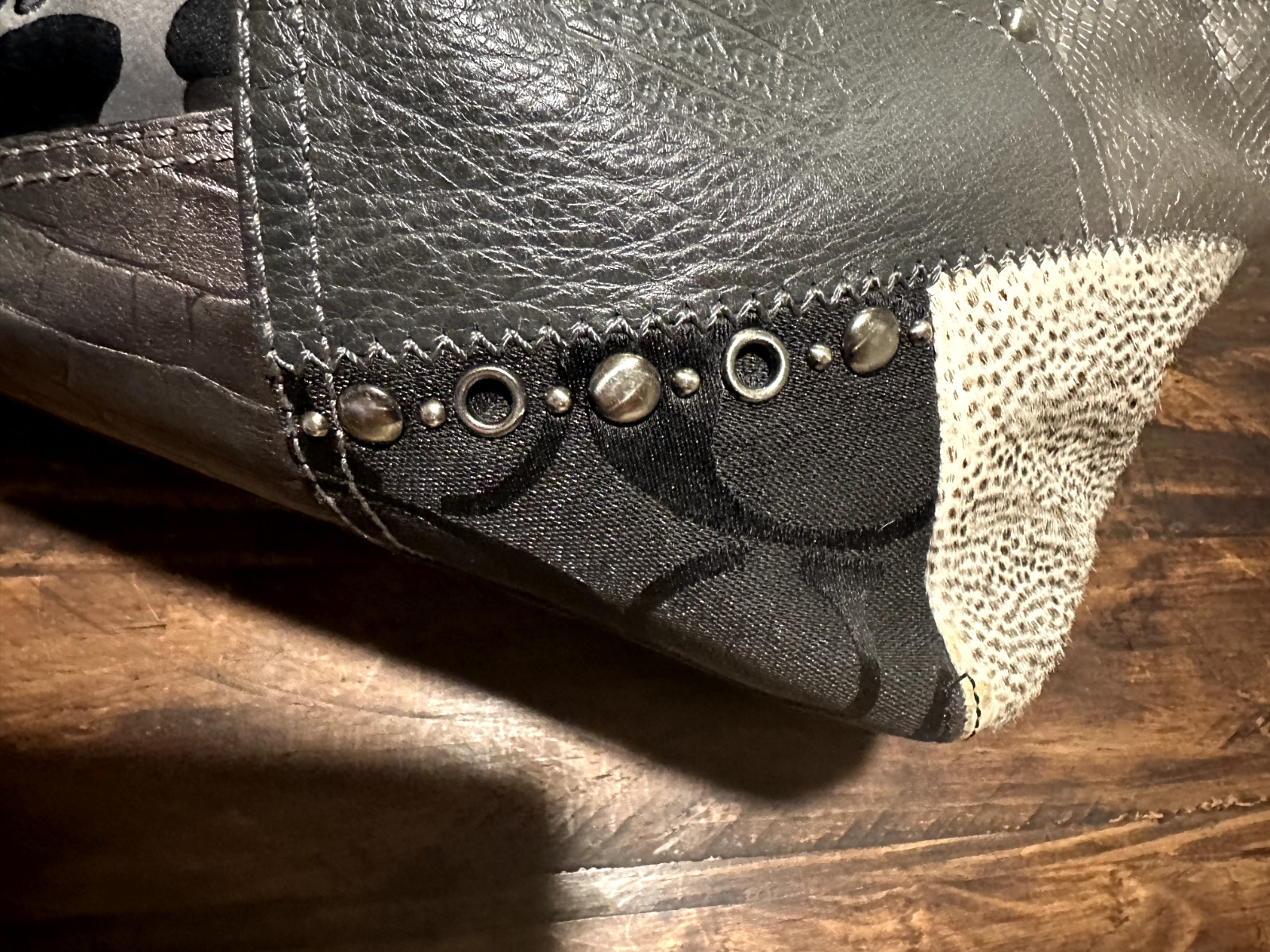 Coach Bleecker Black Patchwork Tote Good Conditio… - image 3