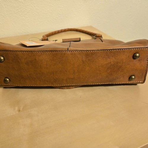 Patricia Nash verziertes Leder braun Rienzo Schulter Umhängetasche Handtasche Neu mit Etikett - Bild 5 von 6