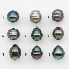 10-11mm Tahitian Pearl, Loose Undrilled with High Luster and for Jewelry Making