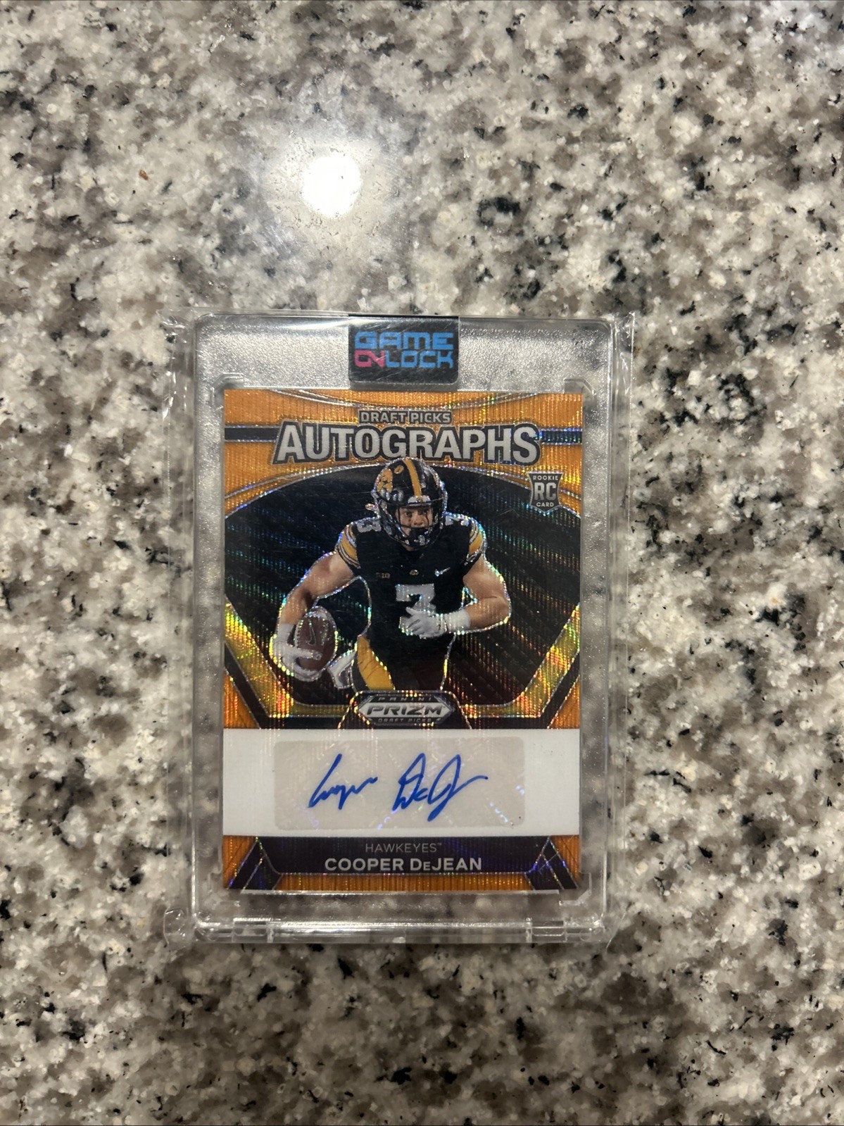 2024 Panini Prizm Draft #DPA-CDN Cooper DeJean Draft Picks Auto Orange Wave /75