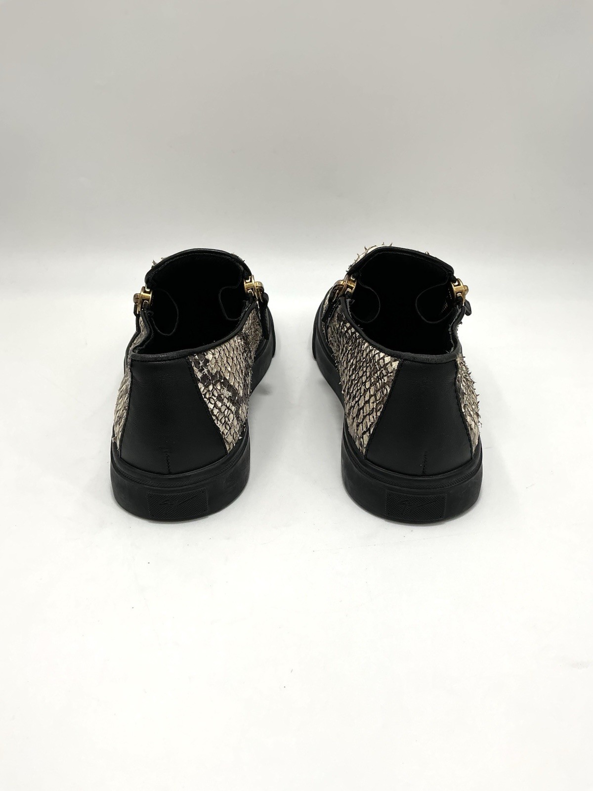 Giuseppe Zanotti python leather zipper sneaker Bl… - image 4