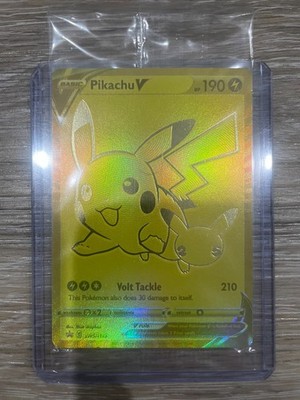 Pokemon Celebrations 25th Pikachu V Gold SWSH145 Celebrations UPC Promo SEALED !