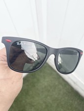 New Ray Ban Scuderia Ferrari Polarized Liteforce Wayfarer RB4195-M-F 4195 Black