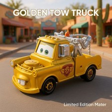 Disney Pixar Cars Radiator Springs Golden Mater Tow Truck Die-cast Model Toy Car
