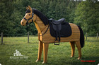 Set Holzpferde Sattel mit Halfter Set Holzpferd bis 145cm Umfang schwarz