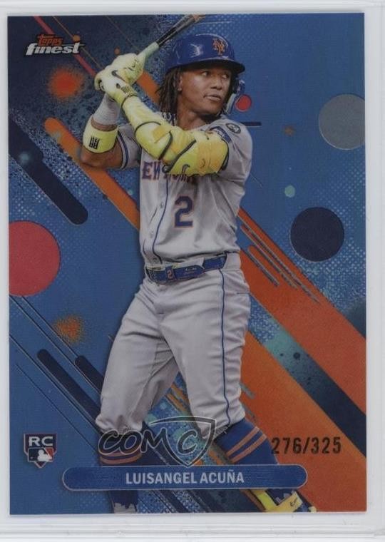 2025 Topps Finest Common Sky Blue Refractor /325 Luisangel Acuna Acuña #52 1si3