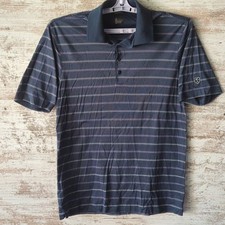 Nike Tiger Woods Classic Striped Performance Golf Polo Mens S Navy Purple White