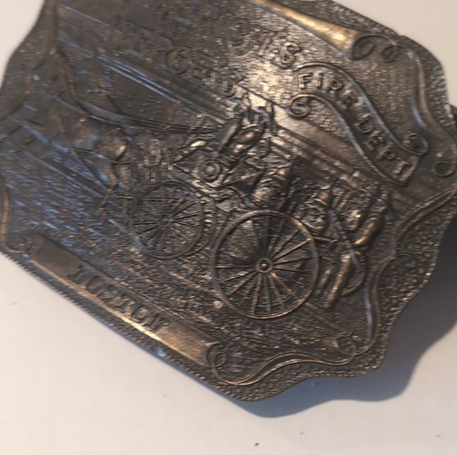 America's Heroes Boston Fire Dept Belt Buckle Firefighting Collectible