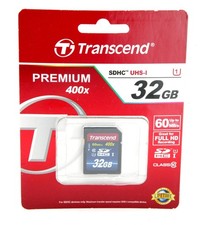 32 GB SD Transcend Premium Memory Card 60mb/s...