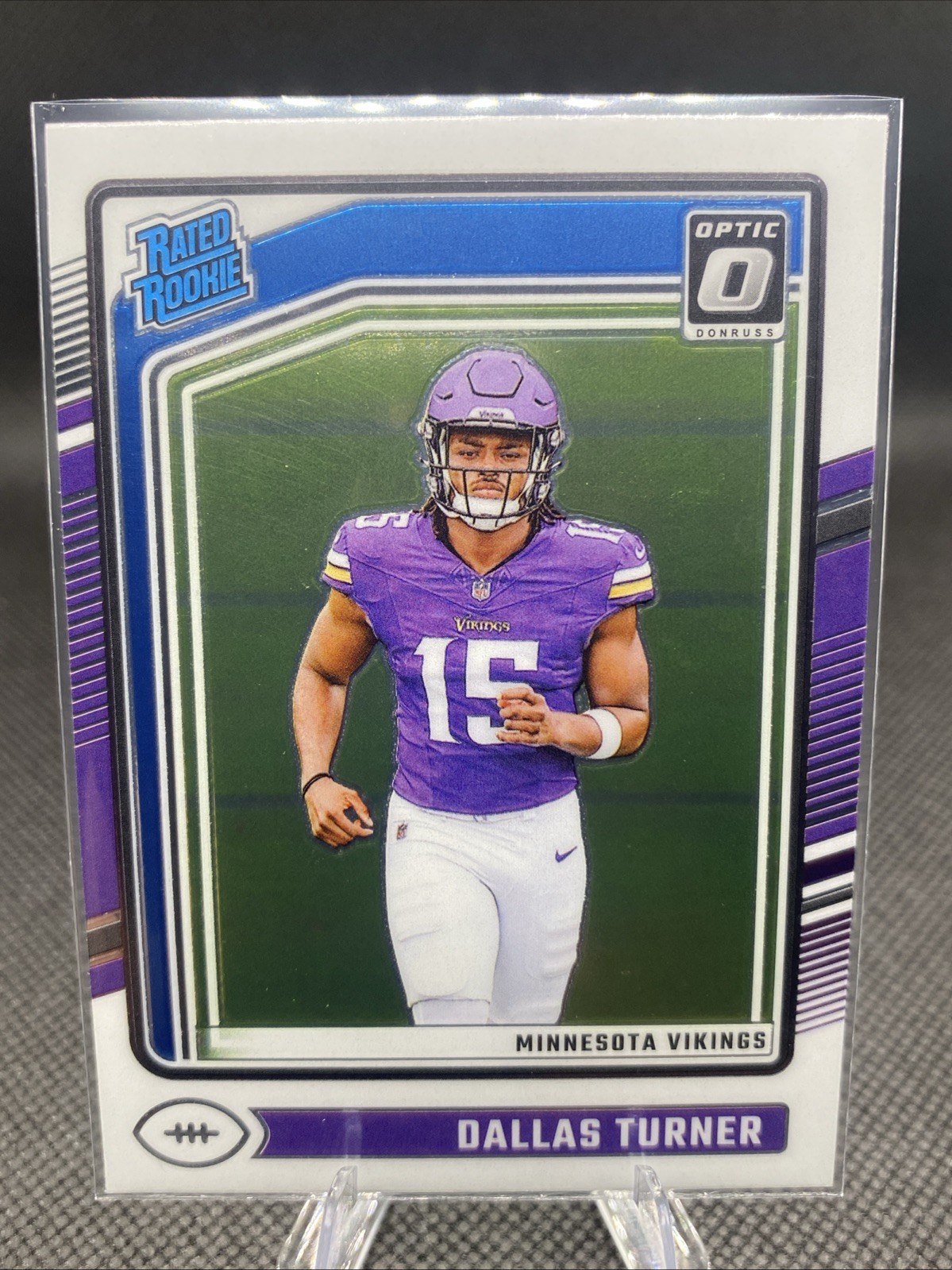Dallas Turner 2024 Panini Donruss Optic #224 Rated Rookie Minnesota Vikings RC
