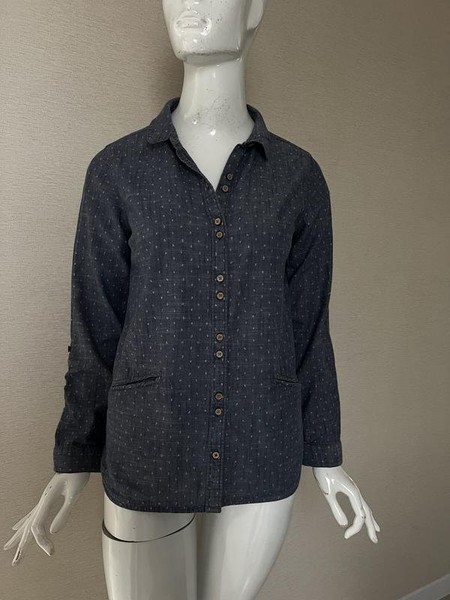Women White Stuff Shirt Navy Cotton 38 / M / 46