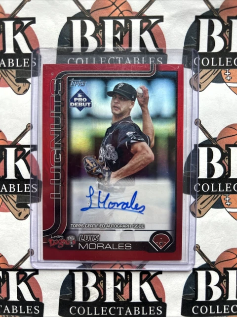 2025 Topps Pro Debut Luis Morales Red Foil Auto 1/10 A's #PD-76