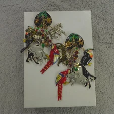 Lunch at the Ritz Earrings Jungle Preserve Signed Clip On