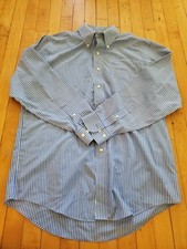 Brooks Brothers 346 Long Sleeve Button Down Shirt Mens 16-4/5 Blue Cotton