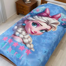 Disney Frozen, Disney Blanket, Elsa Hi There Disney Home Decorate Fleece Blanket