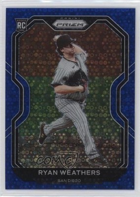 2021 Panini Prizm Blue Donut Circle 15/199 Ryan Weathers #20 Rookie RC 0x4v