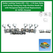 Guitar Locking Tuners 3R 3L 1:18 Gear Ratio Lock String Tuning Key Pegs M...