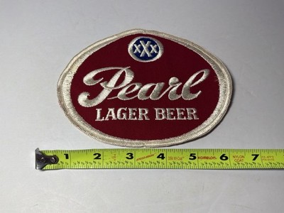 Large Vintage Pearl Lager Beer Jacket Patch- Removed From Vintage Uniform