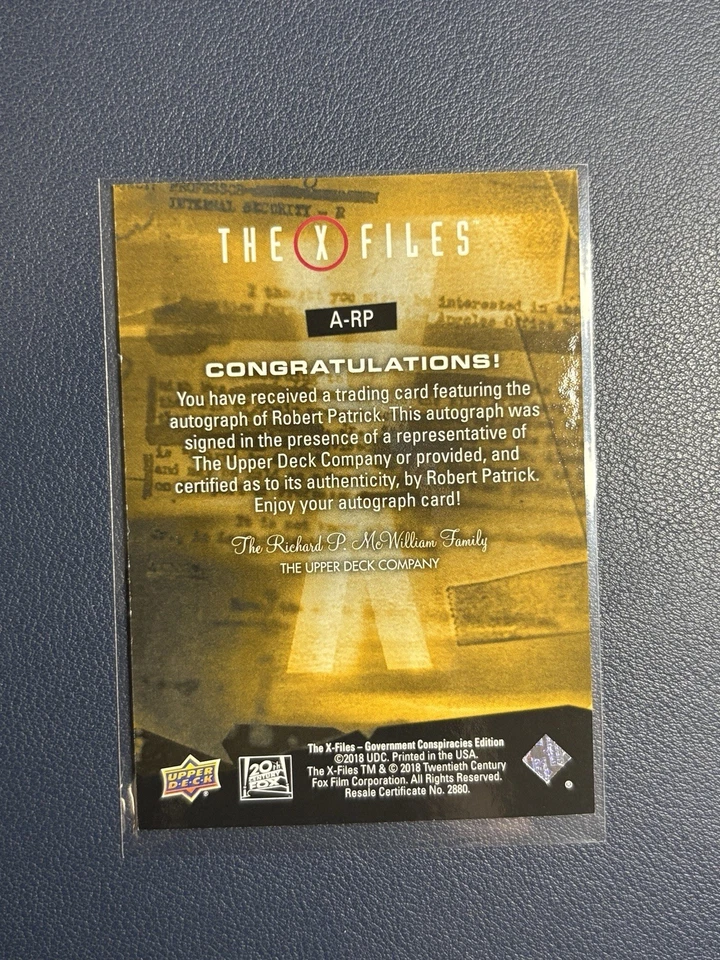 X-Files Government Conspiracies Ed. Robert Patrick AUTO John Doggett 2025 - Image 4 of 4