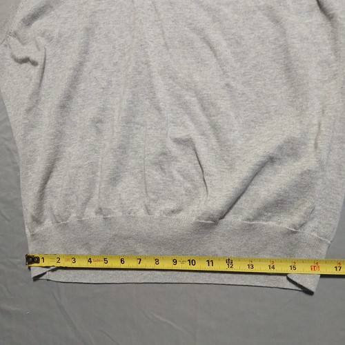 Brooks Brothers Herren Supima Baumwolle Pullover Weste V-Ausschnitt weich grau L Golf Preppy - Bild 6 von 8