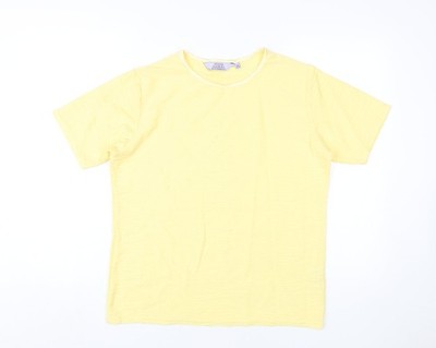 Honor Millburn Damen gelbes Rundhalsausschnitt T-Shirt, Größe 14-16