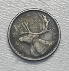 1956 - Canada 25 Cents/Quarter - 0.800 Silver Coin