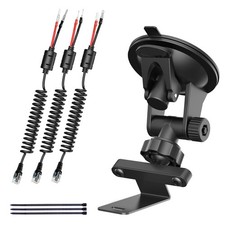 Radar Detector Windshield Mount, Rearview Mirror Hard Wire Power Cord Plug