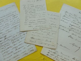 Achille JUBINAL (1810 1875) Médiéviste MOYEN AGE Bagnères Bigorre. 4x AUTOGRAPH