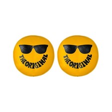 Kc Hilites Vinyl Cover 8in Round Yellow Wsmiley Sunglass- 5805