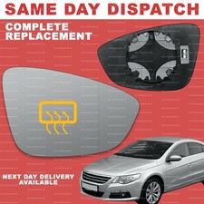 VW Passat CC 2008-2012 wing mirror glass for Right side Heated with Wide Angle