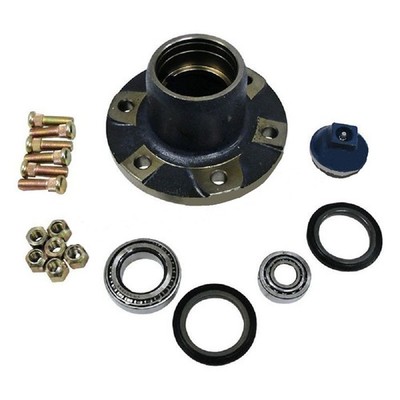 Front Wheel Hub Kit w/ Cups Bearings Cap & Hardware 81823160 Fits Ford 81811270