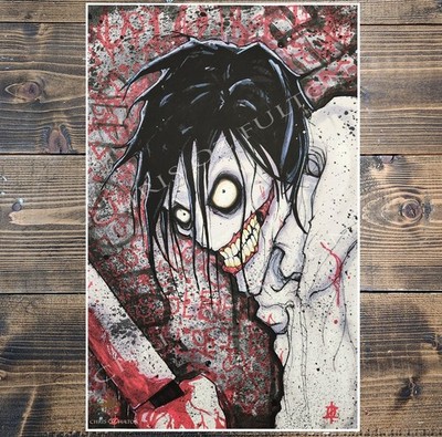 Jeff The Killer Creepypasta 11x17 Art Print Signed By Artist Chris Oz Fulton!!