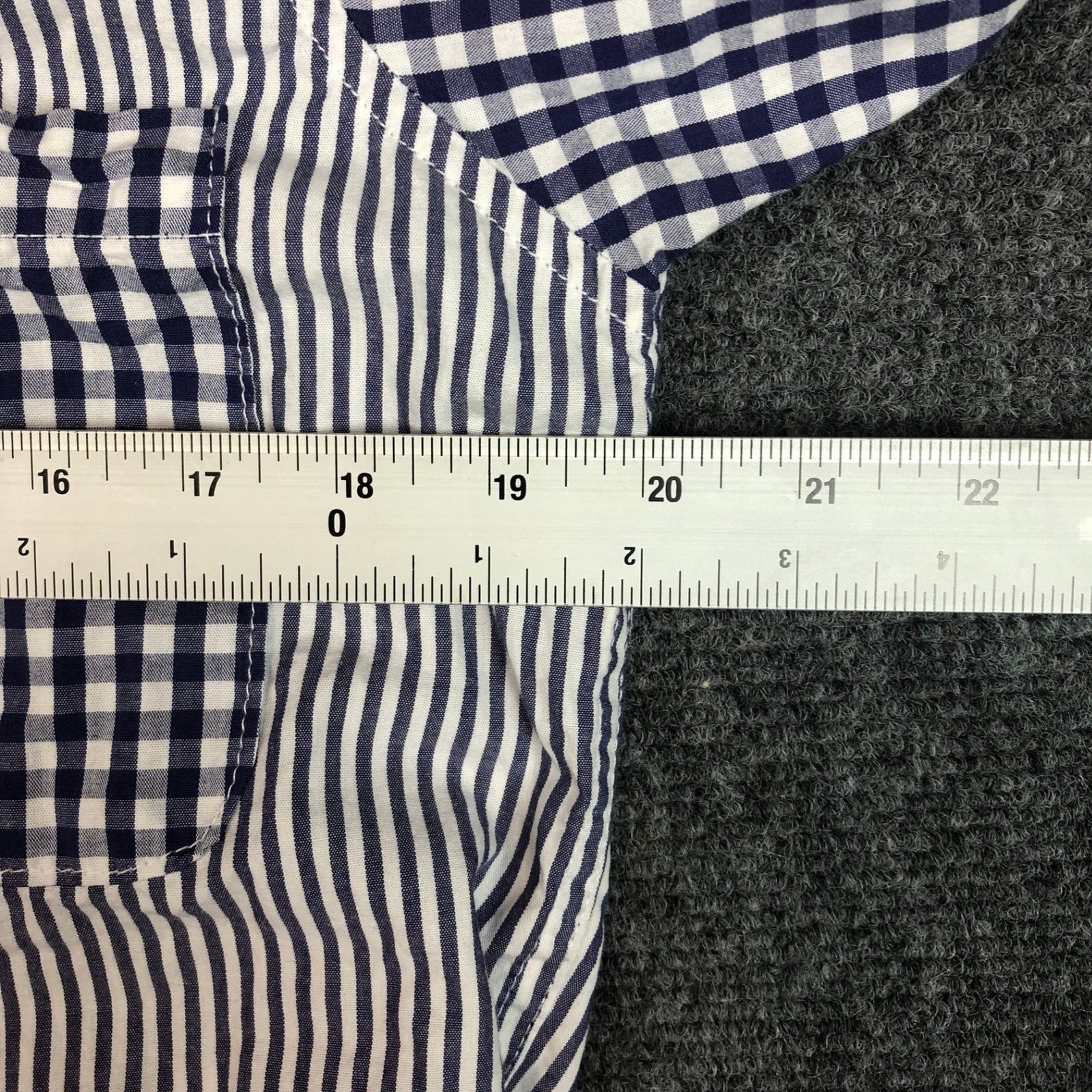 Fraternity Collection Mens S Patchwork Gingham Bu… - image 4