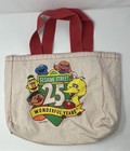 Sesame Street Canvas Bag 25 Wonderful Years Bert Ernie Big Bird 1993 Henson