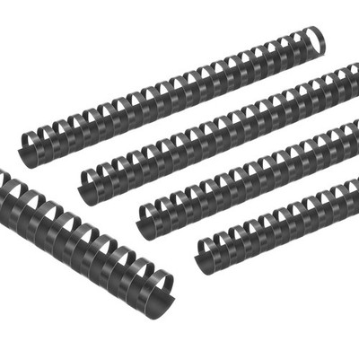 10 Pcs 28mm (1-1/8'') Plastic Binding Combs 240 Sheet Capacity 21 Rings, Black