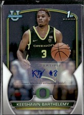 2022-23 Bowman  #17 Keeshawn Barthelemy Chrome Prospect Autographs
