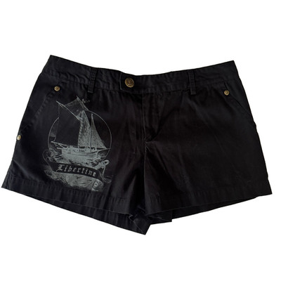 LIBERTINE x Target Black Logo Ghost SHIP Anchor Graphic Print Shorts Chino 5