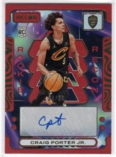 2023-24 PANINI RECON RED ROOKIE AUTO serial #'d /99 CRAIG PORTER JR RC