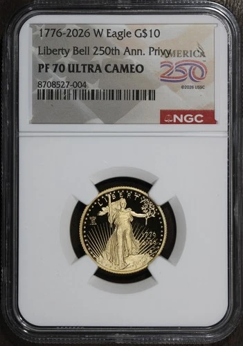 Photo of a 2026-W American Gold Eagle 1/4 oz Proof from an eBay listing that sold on Jul 17, 2026