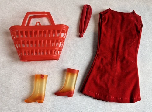 VINTAGE 60’s Francie/Casey Doll Red Dress, & accessories - Barbie