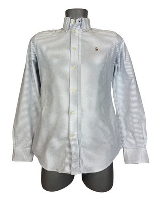 Polo Ralph Lauren Oxford Bluse hellblau weiß gestreift Größe S